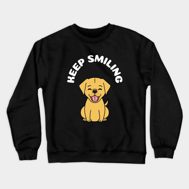 Keep Smiling, Dog Crewneck Sweatshirt by MONMON-75